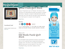 Tablet Screenshot of myquiltgenie.com